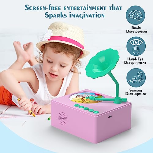 DANGKAEN Kids Toys for Toddlers 3 4 5,Musical Toys with 96 Cards -Learning Songs & Stories for Toddler-Autistic Children,Birthday Gifts for Kids 3-4-5